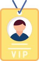 Vip Pass Flat Icon vector