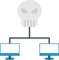 Network Hack Flat Icon vector