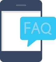 FAQ Flat Icon vector