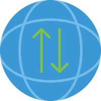Global Transfer Flat Icon vector