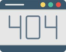 404 Error Flat Icon vector