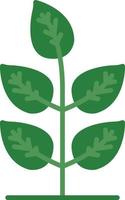 icono de hoja plana vector