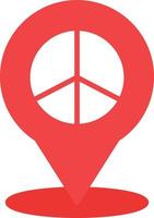 Peace Location Flat Icon vector