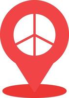 Peace Location Flat Icon vector