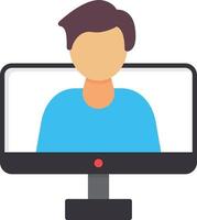 Video Call Flat Icon vector