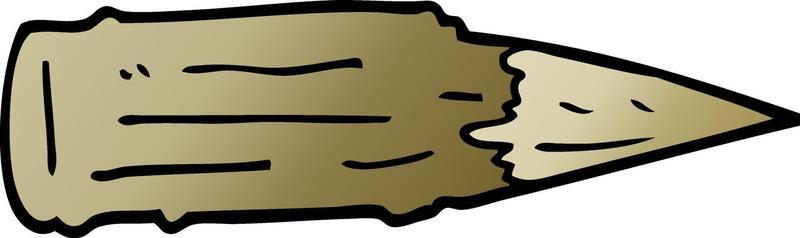 cartoon doodle wooden stake
