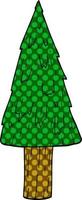 cartoon doodle christmas tree vector