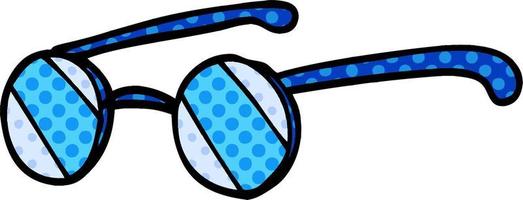 cartoon doodle round spectacles vector