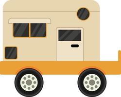 icono plano de autocaravana vector