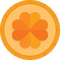 Lucky Coin Flat Icon vector