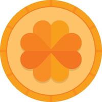 Lucky Coin Flat Icon vector