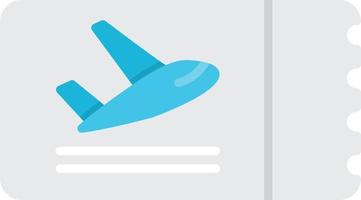 Airplane Ticket Flat Icon vector