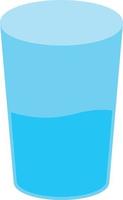 vaso de agua icono plano vector