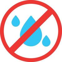 No Liquids Flat Icon vector