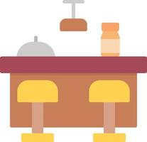 Bar Counter Flat Icon vector