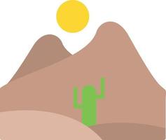 icono plano del desierto vector