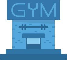 icono plano de gimnasio vector