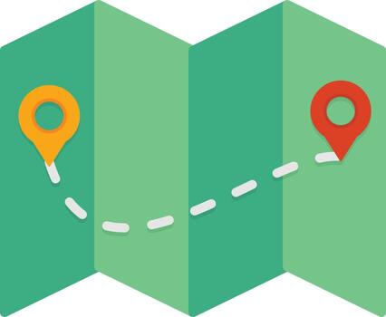Map Flat Icon vector