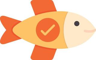 icono de pescado plano vector