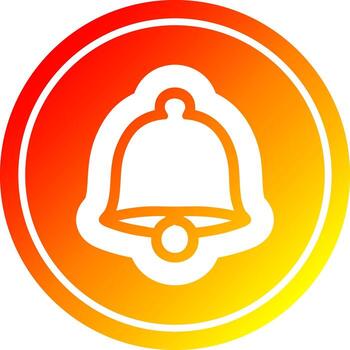 old bell circular in hot gradient spectrum vector