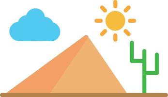 Pyramid Flat Icon vector