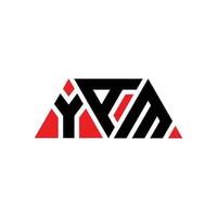 diseño de logotipo de letra de triángulo de ñame con forma de triángulo. monograma de diseño de logotipo de triángulo de ñame. plantilla de logotipo de vector de triángulo de ñame con color rojo. logotipo triangular de ñame logotipo simple, elegante y lujoso. batata