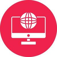 Lcd Globe Glyph Circle Multicolor vector