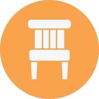 Chair Glyph Circle Multicolor vector