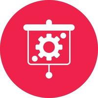 Setting Presentation Glyph Circle Multicolor vector