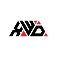 diseño de logotipo de letra triangular xwd con forma de triángulo. monograma de diseño del logotipo del triángulo xwd. plantilla de logotipo de vector de triángulo xwd con color rojo. logotipo triangular xwd logotipo simple, elegante y lujoso. xwd