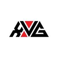 xvg diseño de logotipo de letra triangular con forma de triángulo. monograma de diseño de logotipo de triángulo xvg. plantilla de logotipo de vector de triángulo xvg con color rojo. logotipo triangular xvg logotipo simple, elegante y lujoso. xvg