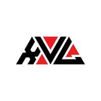 XVL triangle letter logo design with triangle shape. XVL triangle logo design monogram. XVL triangle vector logo template with red color. XVL triangular logo Simple, Elegant, and Luxurious Logo. XVL