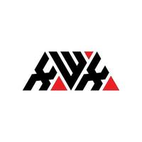 XWX triangle letter logo design with triangle shape. XWX triangle logo design monogram. XWX triangle vector logo template with red color. XWX triangular logo Simple, Elegant, and Luxurious Logo. XWX