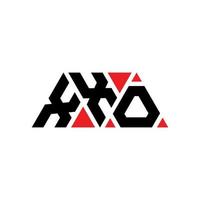 Diseño de logotipo de letra de triángulo xxo con forma de triángulo. monograma de diseño de logotipo de triángulo xxo. plantilla de logotipo de vector de triángulo xxo con color rojo. logotipo triangular xxo logotipo simple, elegante y lujoso. xxx