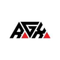 RGX triangle letter logo design with triangle shape. RGX triangle logo design monogram. RGX triangle vector logo template with red color. RGX triangular logo Simple, Elegant, and Luxurious Logo. RGX