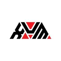 XUM triangle letter logo design with triangle shape. XUM triangle logo design monogram. XUM triangle vector logo template with red color. XUM triangular logo Simple, Elegant, and Luxurious Logo. XUM