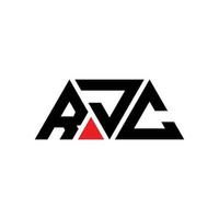 RJC triangle letter logo design with triangle shape. RJC triangle logo design monogram. RJC triangle vector logo template with red color. RJC triangular logo Simple, Elegant, and Luxurious Logo. RJC