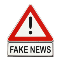 Fake news danger sign transparent PNG