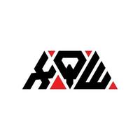 XQW triangle letter logo design with triangle shape. XQW triangle logo design monogram. XQW triangle vector logo template with red color. XQW triangular logo Simple, Elegant, and Luxurious Logo. XQW