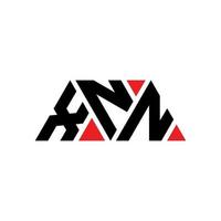 XNN triangle letter logo design with triangle shape. XNN triangle logo design monogram. XNN triangle vector logo template with red color. XNN triangular logo Simple, Elegant, and Luxurious Logo. XNN
