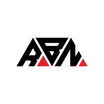 RBN triangle letter logo design with triangle shape. RBN triangle logo design monogram. RBN triangle vector logo template with red color. RBN triangular logo Simple, Elegant, and Luxurious Logo. RBN