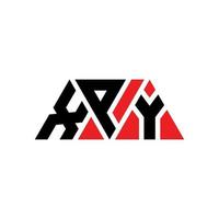 diseño de logotipo de letra triangular xpy con forma de triángulo. monograma de diseño del logotipo del triángulo xpy. plantilla de logotipo de vector de triángulo xpy con color rojo. logotipo triangular xpy logotipo simple, elegante y lujoso. xpy