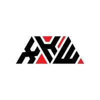 xkw diseño de logotipo de letra triangular con forma de triángulo. monograma de diseño de logotipo de triángulo xkw. plantilla de logotipo de vector de triángulo xkw con color rojo. logotipo triangular xkw logotipo simple, elegante y lujoso. xkw