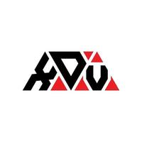 Diseño de logotipo de letra triangular xdv con forma de triángulo. monograma de diseño del logotipo del triángulo xdv. plantilla de logotipo de vector de triángulo xdv con color rojo. logotipo triangular xdv logotipo simple, elegante y lujoso. xdv