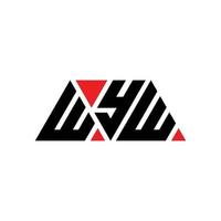 diseño de logotipo de letra de triángulo wyw con forma de triángulo. monograma de diseño de logotipo de triángulo wyw. plantilla de logotipo de vector de triángulo wyw con color rojo. logotipo triangular wyw logotipo simple, elegante y lujoso. wyw