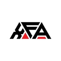 diseño de logotipo de letra triangular xfa con forma de triángulo. monograma de diseño del logotipo del triángulo xfa. plantilla de logotipo de vector de triángulo xfa con color rojo. logotipo triangular xfa logotipo simple, elegante y lujoso. x fa