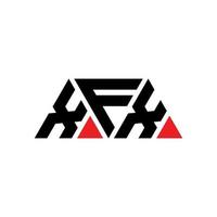 Diseño de logotipo de letra triangular xfx con forma de triángulo. monograma de diseño del logotipo del triángulo xfx. plantilla de logotipo de vector de triángulo xfx con color rojo. logotipo triangular xfx logotipo simple, elegante y lujoso. xfx