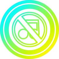 no music circular in cold gradient spectrum vector