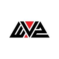 WVZ triangle letter logo design with triangle shape. WVZ triangle logo design monogram. WVZ triangle vector logo template with red color. WVZ triangular logo Simple, Elegant, and Luxurious Logo. WVZ