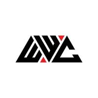 diseño de logotipo de letra triangular wwc con forma de triángulo. monograma de diseño del logotipo del triángulo wwc. plantilla de logotipo de vector de triángulo wwc con color rojo. logotipo triangular wwc logotipo simple, elegante y lujoso. wwc
